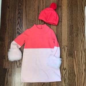 Janie and Jack sweater dress and hat set